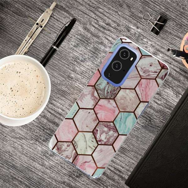 Marmormotiv OnePlus 9 Pro skal - Mönster Av Bikakemarmor multifärg
