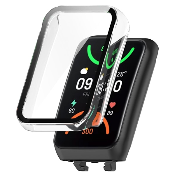 Oppo Band 2-cover med skærmbeskyttelse af hærdet glas - Transparent Transparent