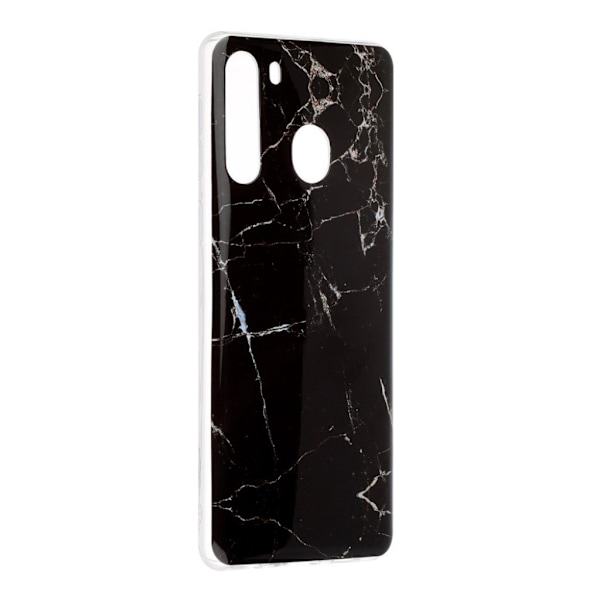 Marble Samsung Galaxy A21 Cover - Sort marmor Black
