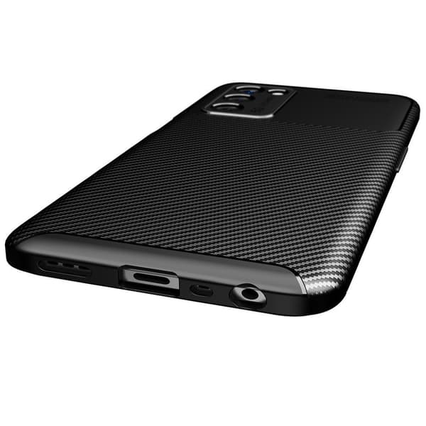 Carbon Shield Oppo A55 Etui - Sort Black