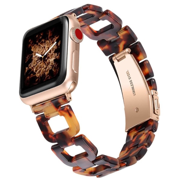 Apple Watch (41mm) elegant urrem i resin - Skildpaddeskal Brown