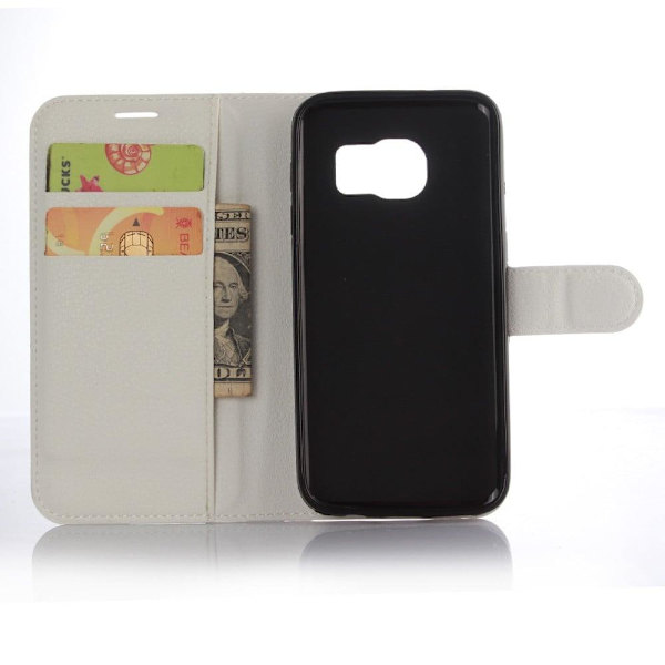 Klassisk Samsung Galaxy S7 Flip Etui - Hvid White