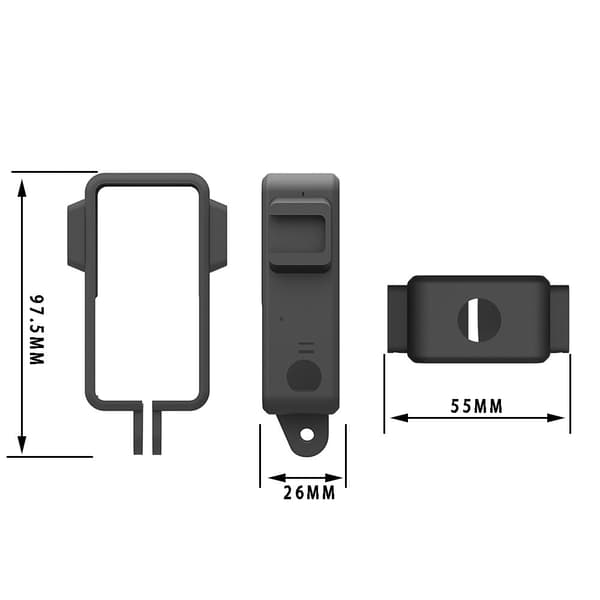 DJI Action 2 AGDY06 silikondeksel Black