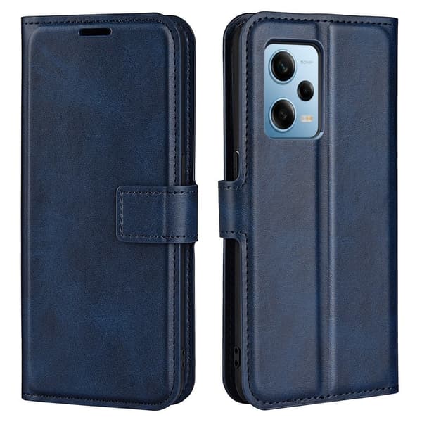 Hållbart konstläder Xiaomi Redmi Note 12 Pro fodral med plånbok - Blå Blå