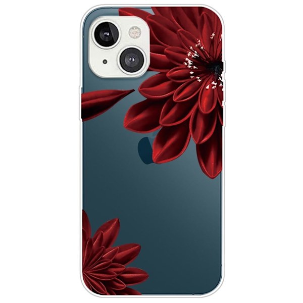 Deco iPhone 14 Plus skal - Röd Blomma Röd
