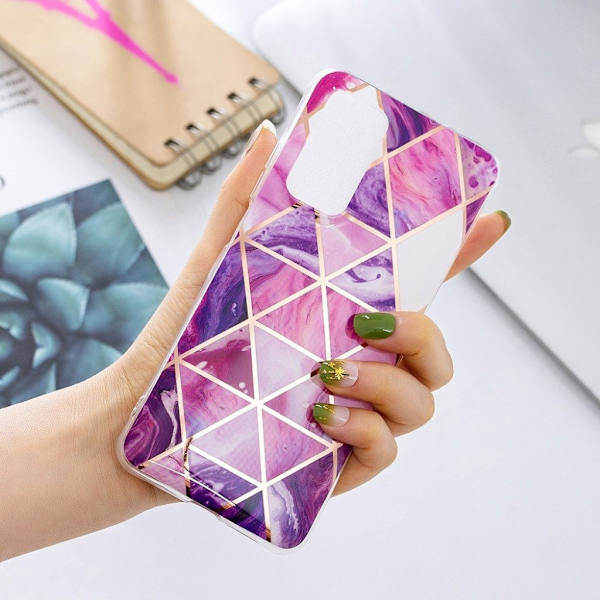 Marble Samsung Galaxy A32 Etui - Rose / Lilla Pink