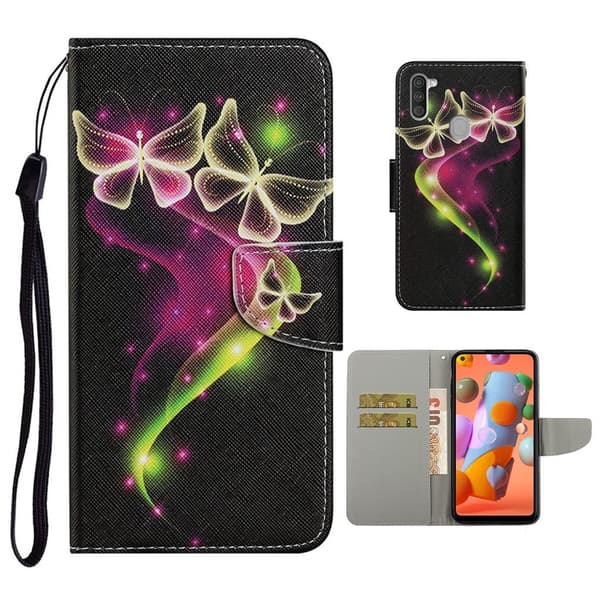 Wonderland Samsung Galaxy M11 / A11 Flippetui - Gul Sommerfugl Yellow