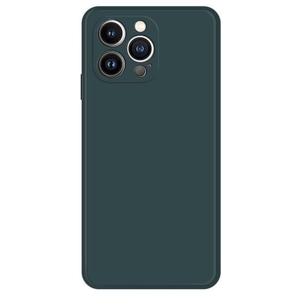 Avfasat gummerat droppskydd för iPhone 15 Pro Max - Svartaktig Grön Grön