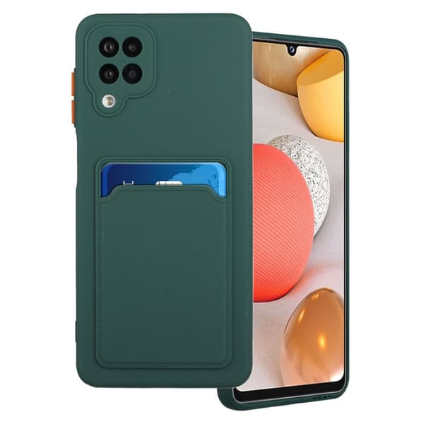 Samsung Galaxy M12 skal med korthållare - Grön Grön