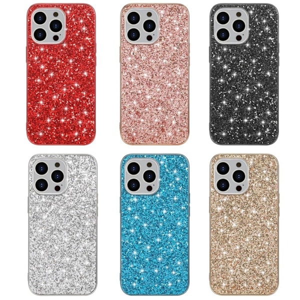 Glitter iPhone 13 Pro skal - Silver/Grå Silvergrå