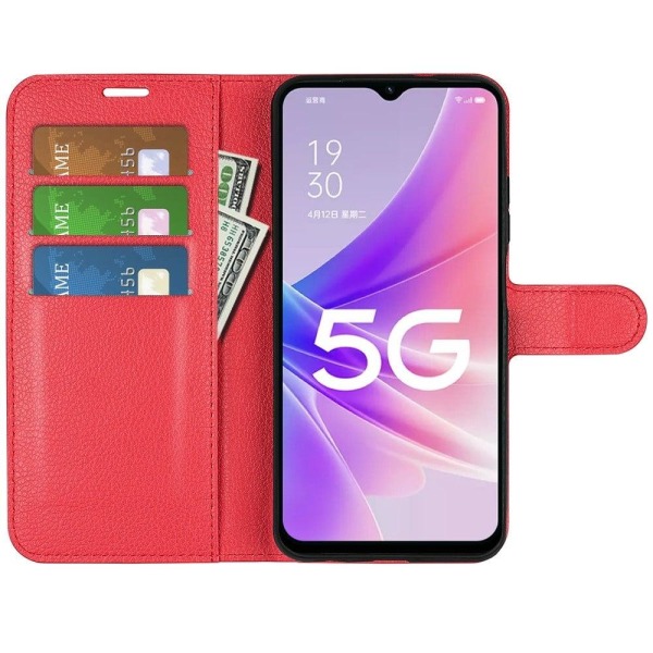 Klassisk Oppo A57 (2022) flip etui - Rød Red