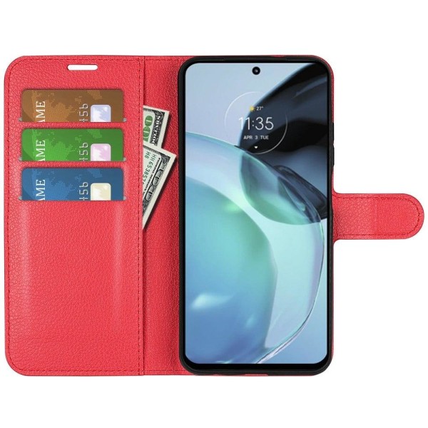 Klassisk Motorola Moto G72 Flip Etui - Rød Red