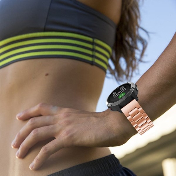 Garmin Fenix 5 Klockband med lyxigt utseende - Rose guld Rosa