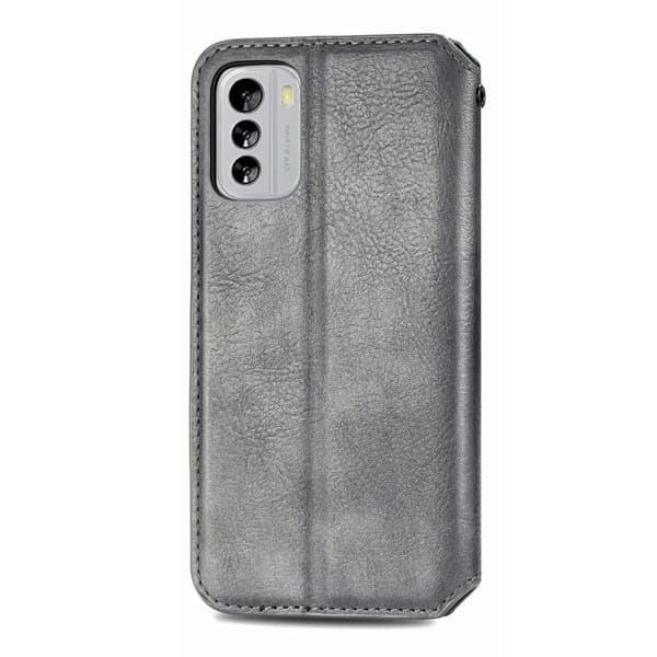 Læretui med A Stilfull Rhombus Imprint til Nokia G60 - Grå Silver grey