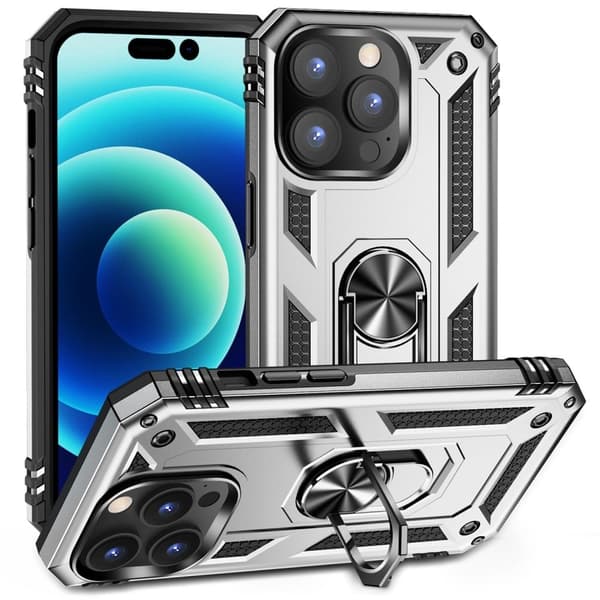 Bofink Combat iPhone 14 Pro Max skal - Silver/Grå Silvergrå