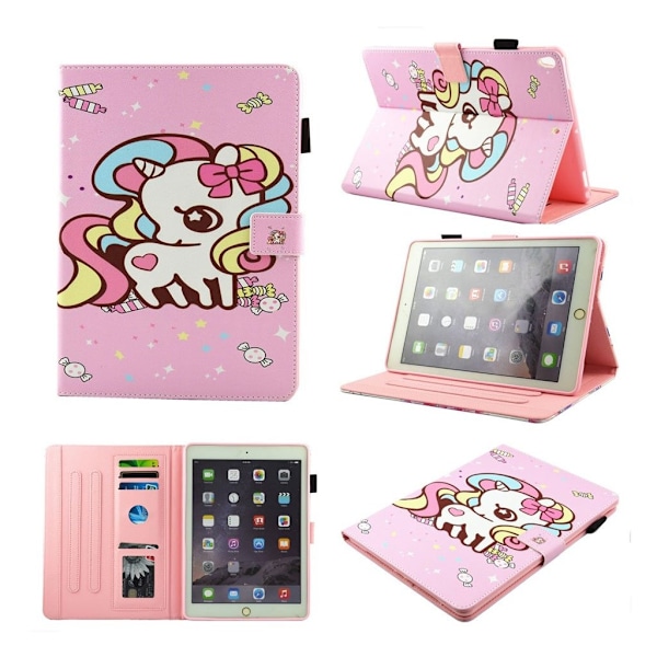 iPad Air (2019) kuvioitu nahkakotelo - Yksisarvinen Ja Karkkia Multicolor