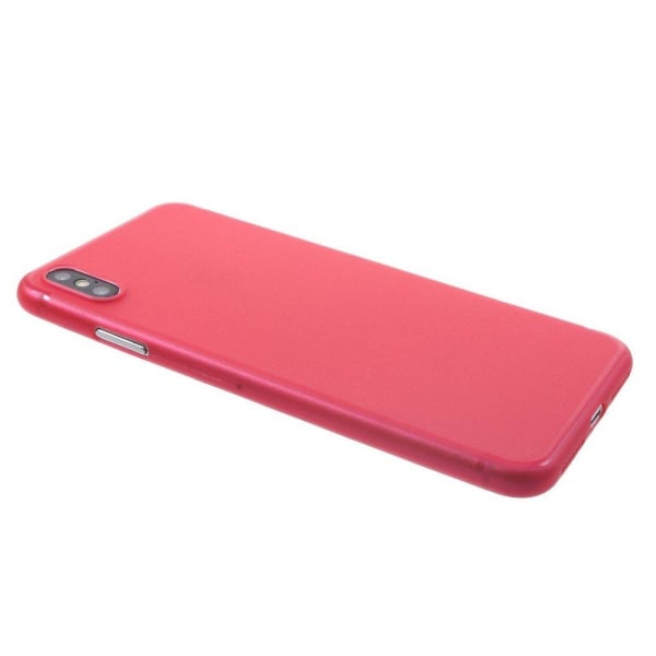 iPhone Xs Max erittäin ohut kova muovinen takasuojakuori - Punai Red