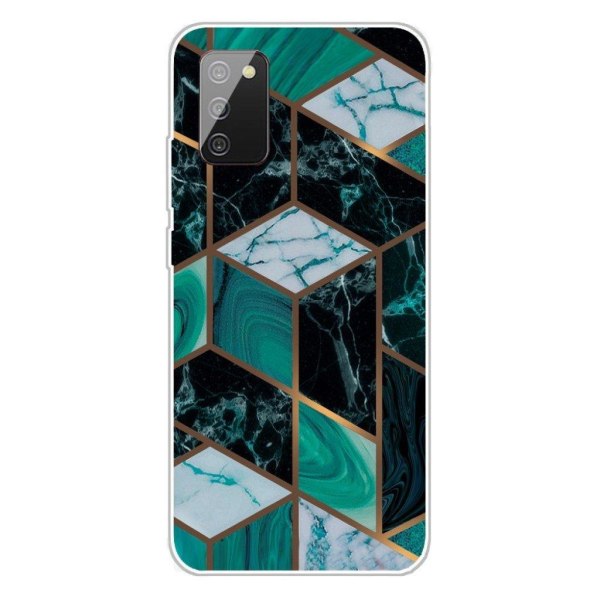 Marble Samsung Galaxy A02s Etui - Emerald marble Green