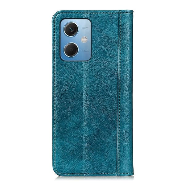 Äkta läder Xiaomi Redmi Note 12 fodral med magnetisk stängning Grön