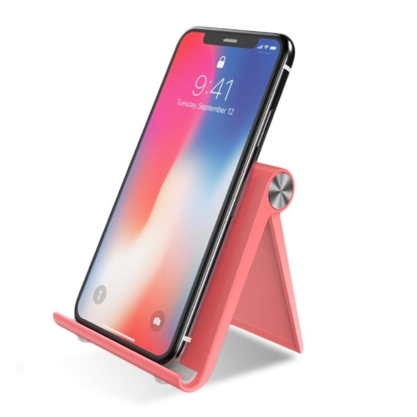 Universelt bærbart skrivebordsbeslag til telefon og tablet - Lys Pink