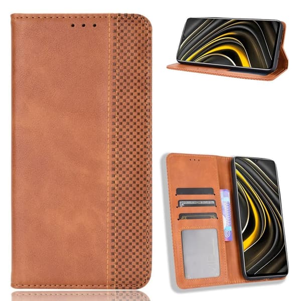 Bofink Vintage Xiaomi Poco M3 læder etui - brun Brown