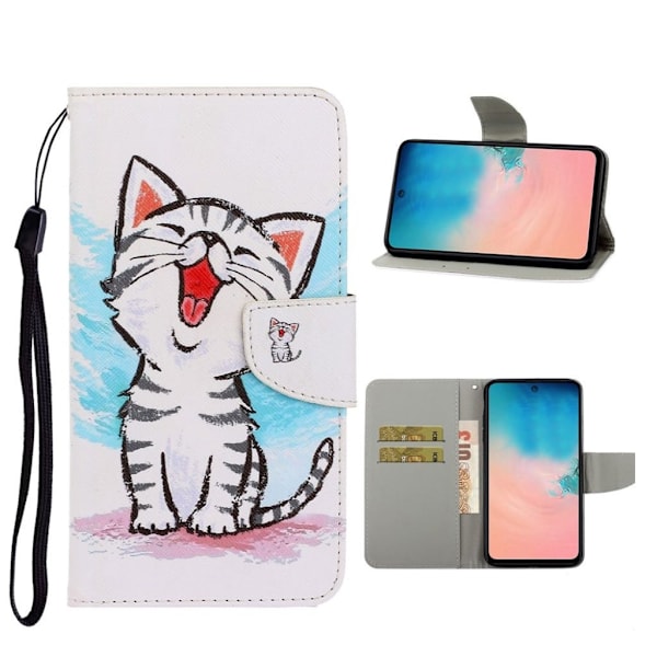 Wonderland Samsung Galaxy S20 flip kuoret - Söpö Kissa Multicolor