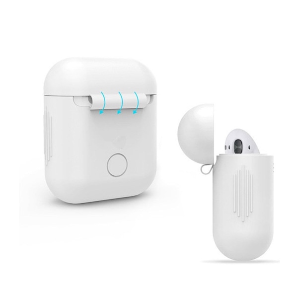 LANKILIN etui til Apple Airpods opladningsetui i silikone - Hvid White