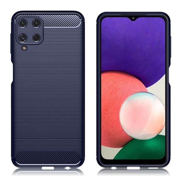 Carbon Flex Suojakotelo Samsung Galaxy A22 4G - Sininen Blue