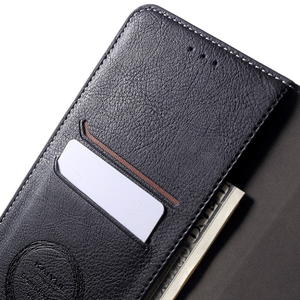 KAIYUE iPhone Xs Max flipfodral i läder - Svart Svart