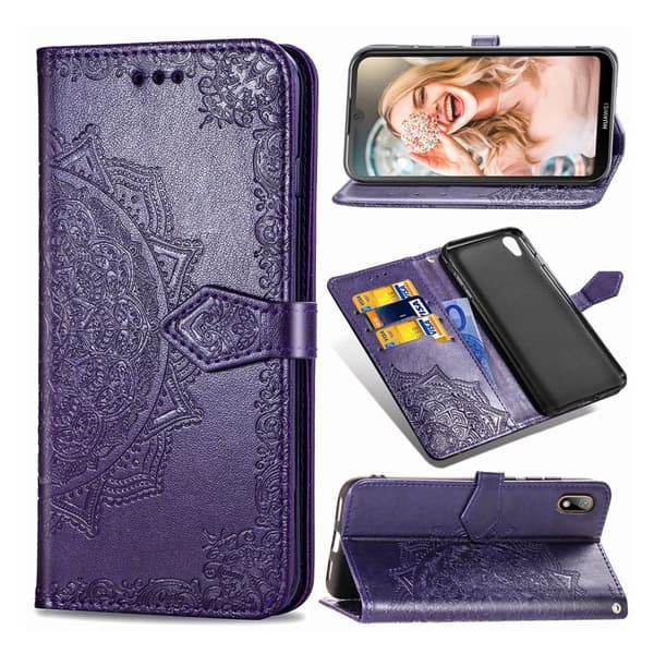 Mandala Huawei Y5 2019 etui - Lilla Purple