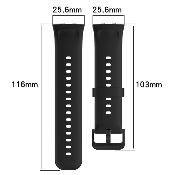 Oppo Watch 3 Pro silicone watch strap - Black Black