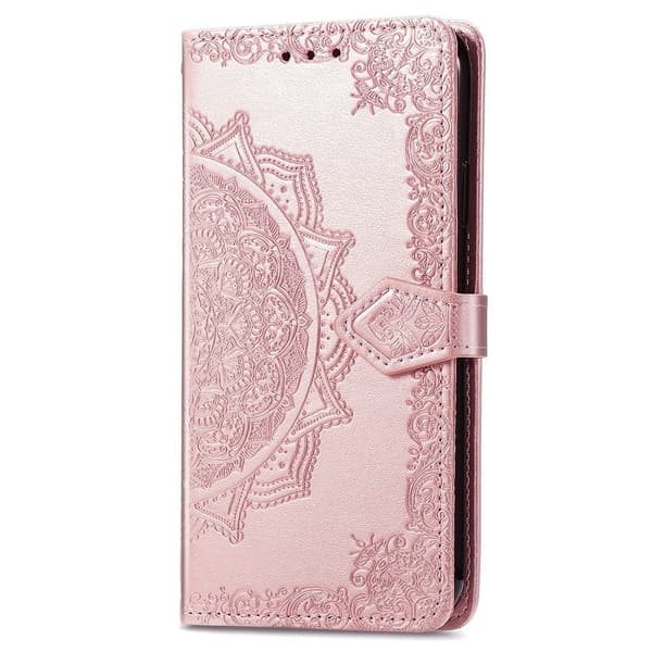 Mandala Samsung Galaxy A23 etui i lær - Rose Gull Pink