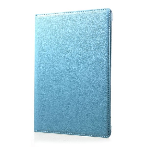 Huawei MediaPad M5 Lite 360 graders litchi läderfodral - Babyblå Blå