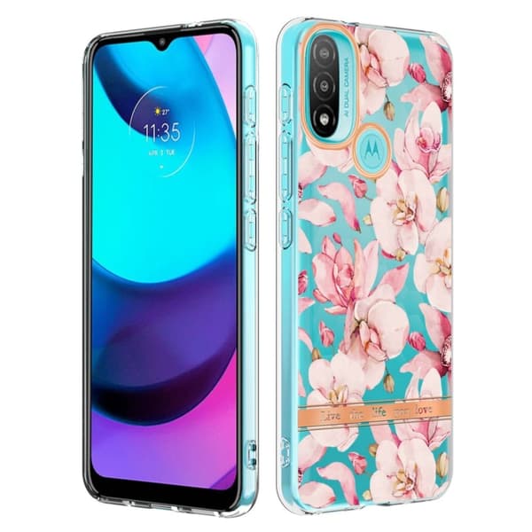 Supertunt och hållbart mjukfodral för Motorola Moto E30 / E20 / E40 - Rosa Gardenia Rosa