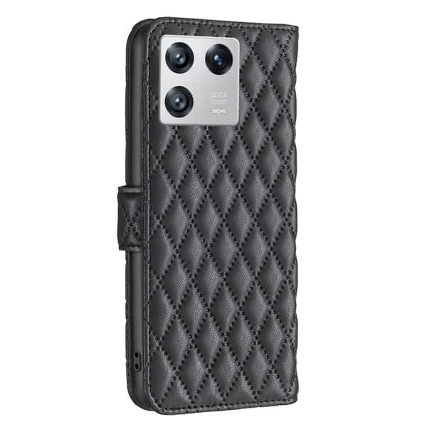 Rombemønster, matt flip-deksel for Xiaomi 13 - Svart Black