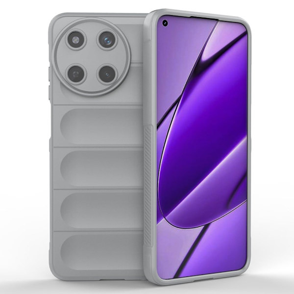 Mjukt greppformat Realme 11 5G skal - Ljusgrå Silvergrå