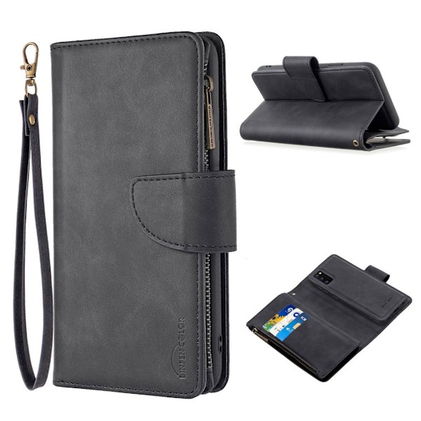 Premium Wallet Samsung Galaxy A41 kotelot - Musta Black