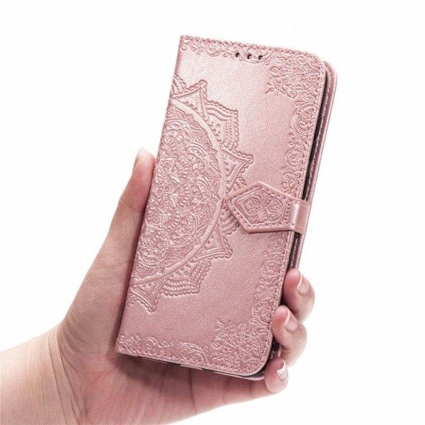 Mandala läder Samsung Galaxy S10 Lite fodral - Rosa Rosa