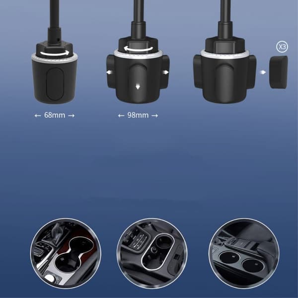 Universal 360 graders fleksibel telefonholder Black