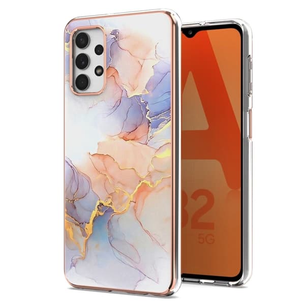 Marmordesign Samsung Galaxy A13 4G deksel - Melkevei Marmor Hvit Multicolor