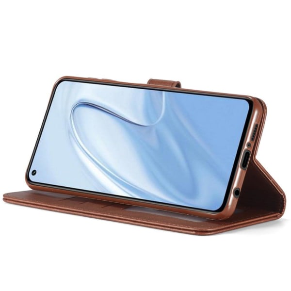 LC.IMEEKE Xiaomi Redmi Note 10 Lite flip etui - Brun Brown