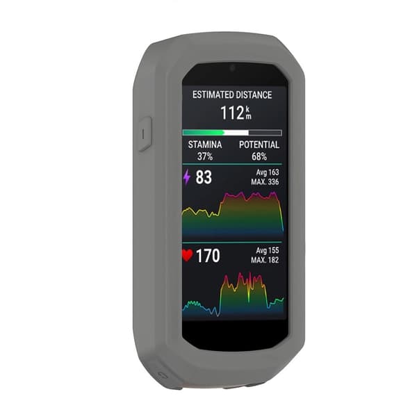Garmin Edge 1050 Silicone Protective Case Bike Cycling Computer Cover - Dark Grey Silver grey
