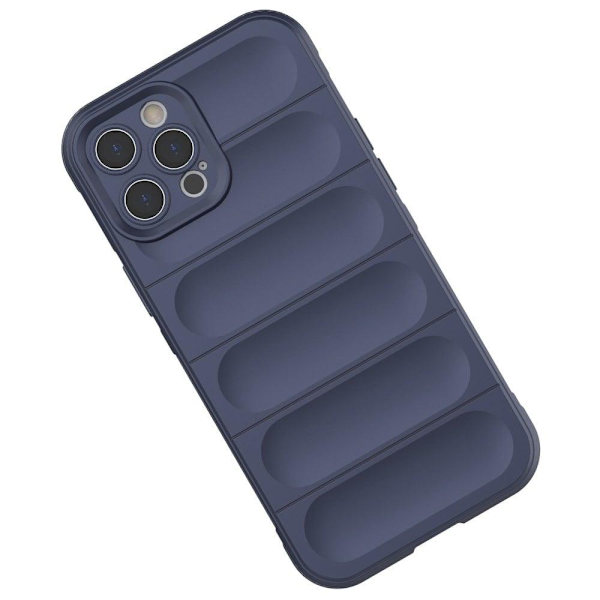 Blødt, grebsformet cover til iPhone 12 Pro Max - Mørkeblå Blue