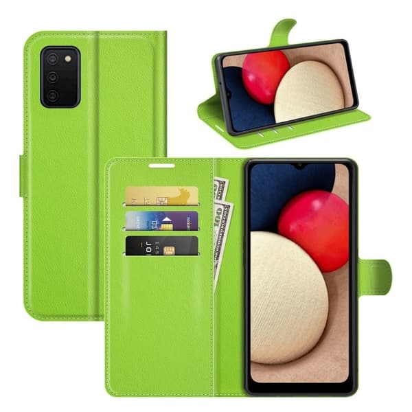 Classic Samsung Galaxy A03s Läppäkotelo - Vihreä Green