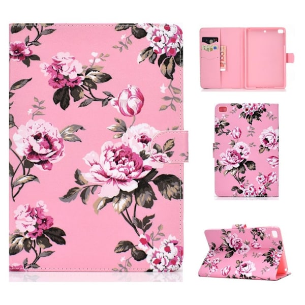 iPad Mini (2019) kuvioitu nahkakotelo - Kukkia Multicolor