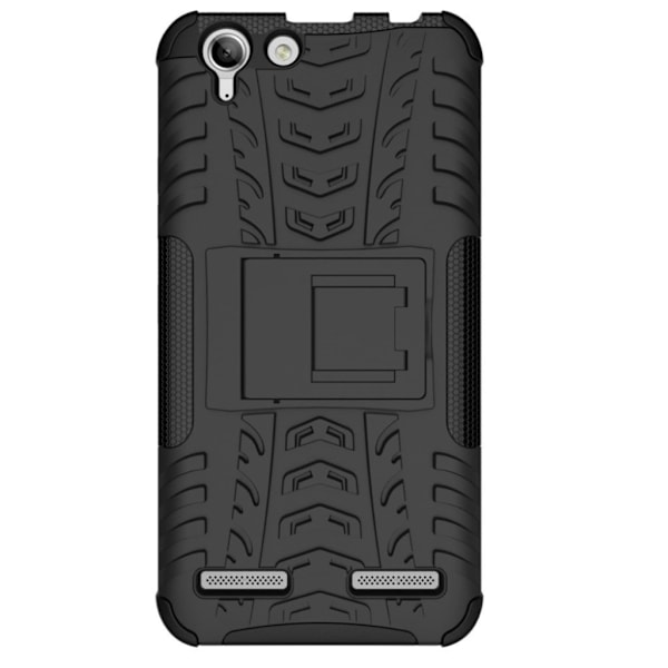 Lenovo K5 hybridcover med kickstand - Sort Black