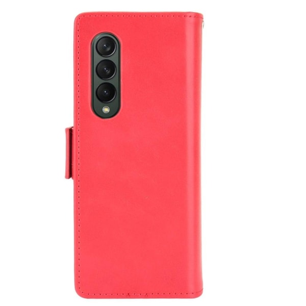 Bofink Vintage Samsung Galaxy Z Fold3 5G Læder Etui - Rød Red