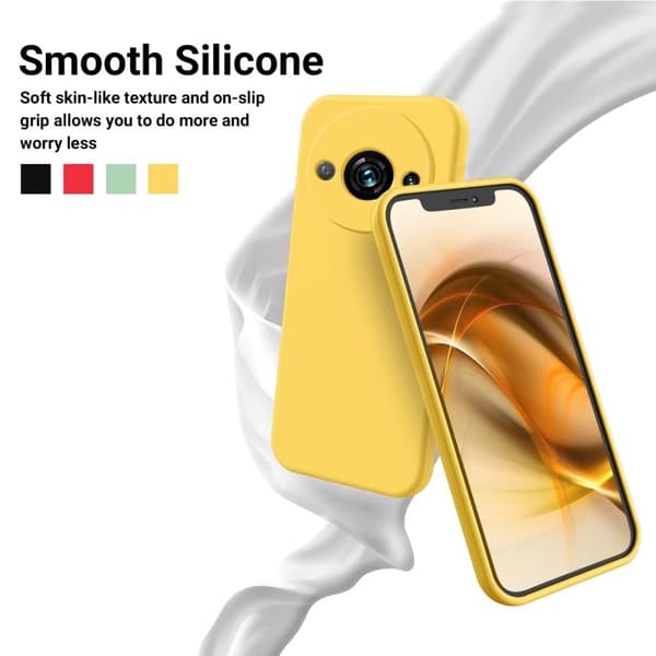 Matte Liquid Xiaomi Redmi A3 / Xiaomi Poco C61 silikone cover - Gul Yellow