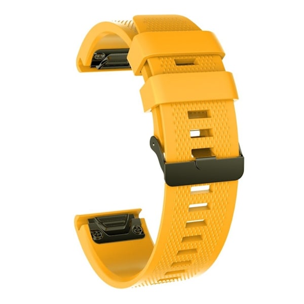 Garmin Fenix 6X / 6X Pro / Fenix 5X / Fenix 5X Plus klockarmband i silikon - Gul Gul