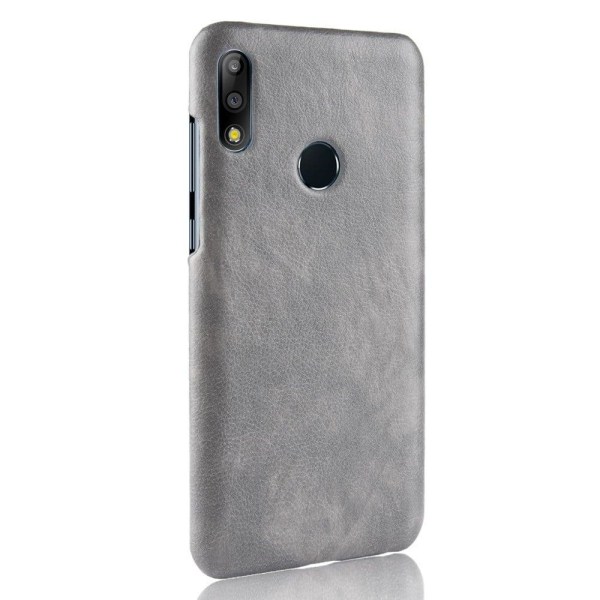 Asus ZenFone Max Pro (M2) litchi tekstur læderetui - Grå Silver grey